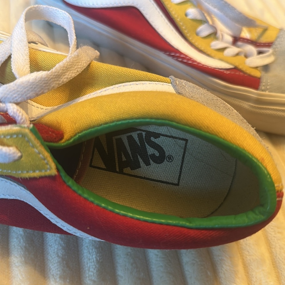 Gently worn vans; primary colors; men 6.5/women 8 - Picture 2 of 6